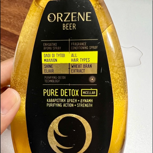 ORZENE BEER HAIR CONDITINING SPRAY PURE DETOX ALL HAIR TYPES 200ml 6.76oz - Picture 4 of 4